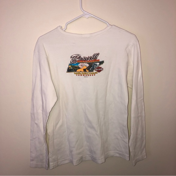 Vintage Y2K Harley Davidson Graphic Long Sleeve Tee Nashville - Picture 4 of 5